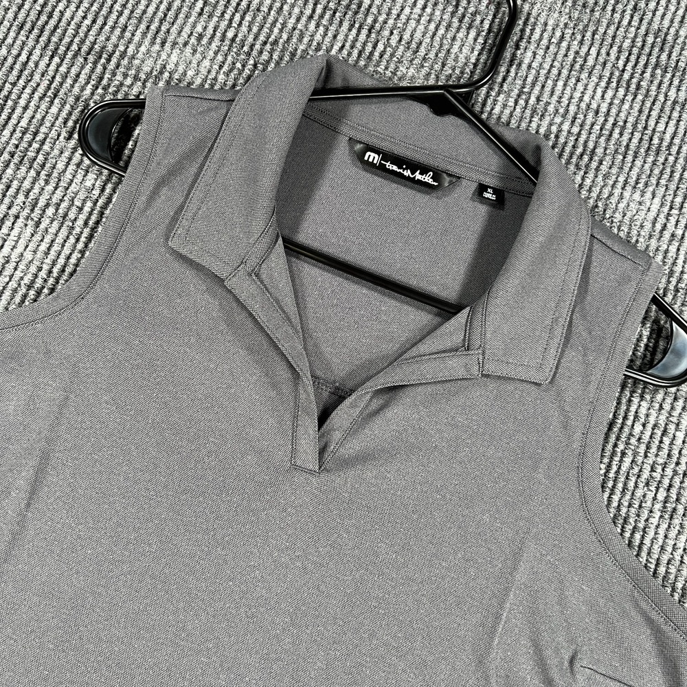 Travis Mathew Sleeveless Polo Tank Top in Gray